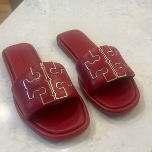 Tory Burch Double T Strap Slide, Size 6.5
